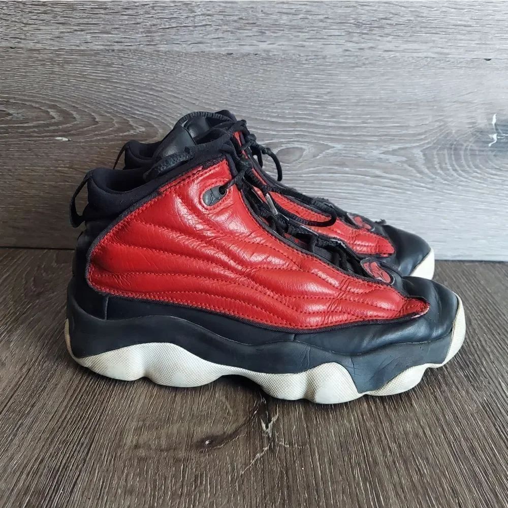 Nike Air Jordan Jumpman Pro Strong 407484-601 Red Black Shoes Youth size 5.5 Y